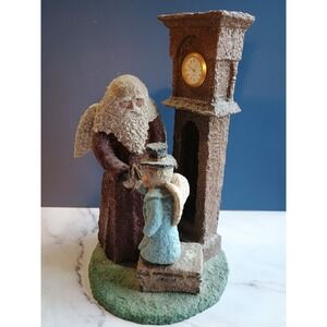 Bellsnickle Santa & Child Angels 9 1/2" Linda Lindquist Baldwin #543616 Glittery